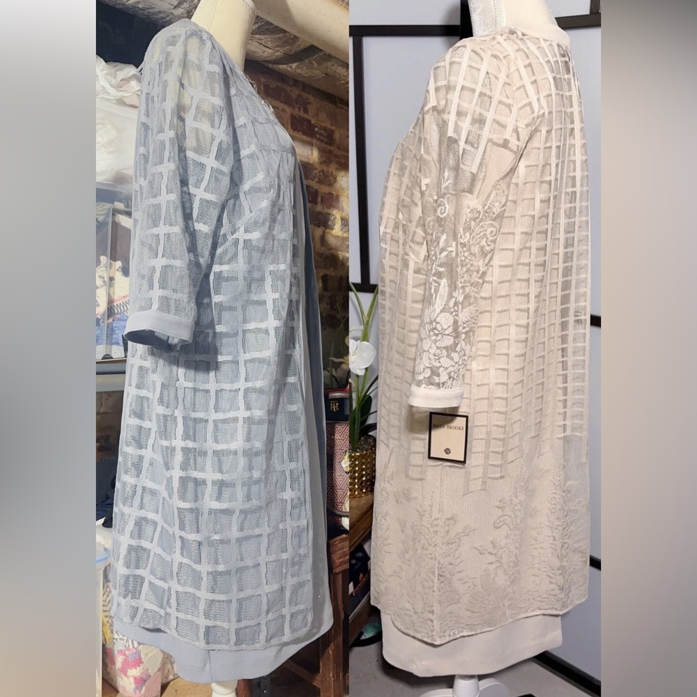 Maya Brooke 2 pc set dress + cloak lace jacket new with tag